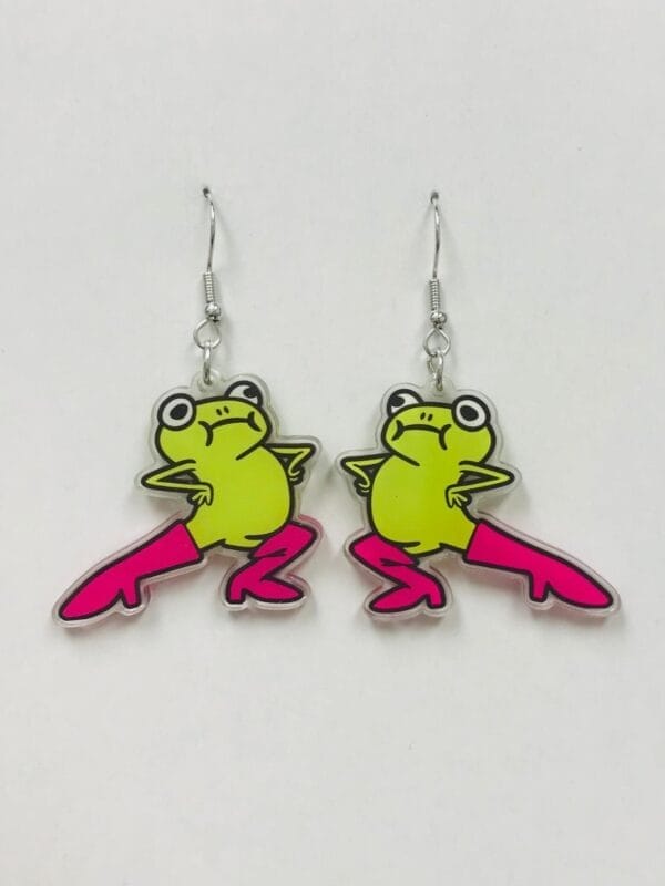 Gymnastics Acrobatic Frog Dancing Earrings