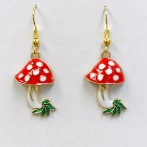 Wholesale Red Mushroom Earrings