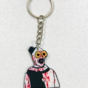 The Terrifier Clown with Sunflower Glasses Keychain