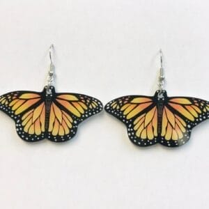 Acrylic Monarch Butterfly Earrings Jewelry