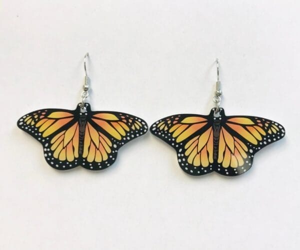 Monarch_butterfly_earrings Acrylic Monarch Butterfly Earrings Jewelry