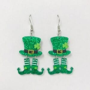 Acrylic St Patrick Earrings