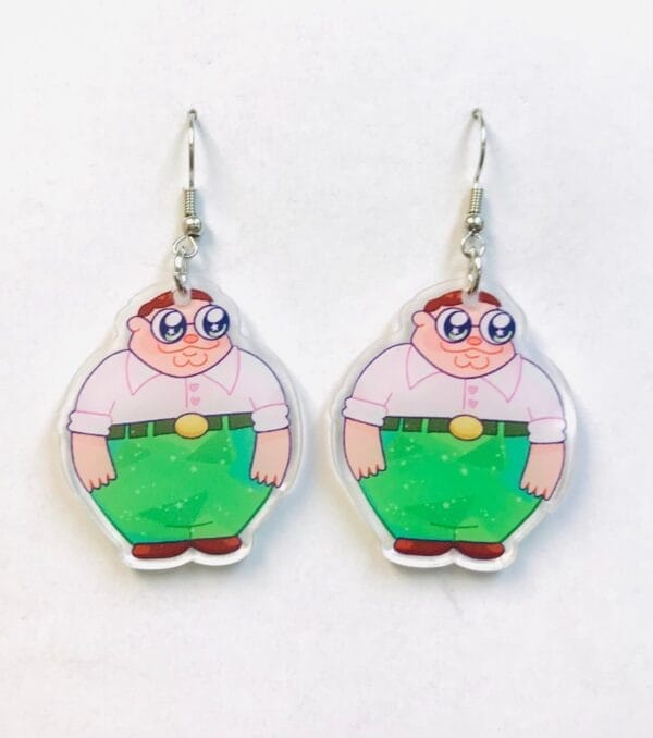 fat_guy_earrings family guy carton earrings