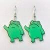 Acrylic Give Finger Frog Earrings