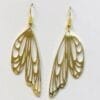 Gold Fairy Wing Earrings, Butterfly wing Earrings Fantasy Gift