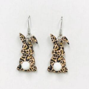 Leopard print Bunny Earrings