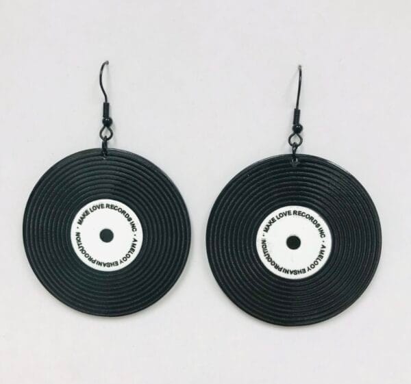 Phonograph Record Earrings