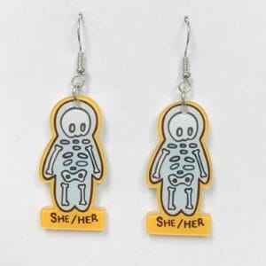 Acrylic She/Her Earrings