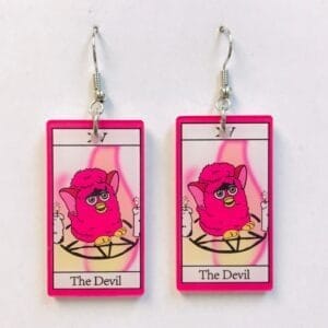 Acrylic The Devil Earrings