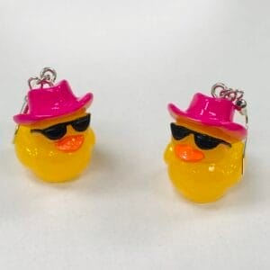 6pairs Duck with Sunglasses and Hat Earrings