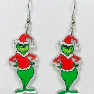 Acrylic Grinch Akimbo Earrings