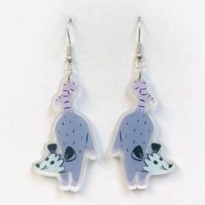 6 pairs Opossum Earrings Wholesale