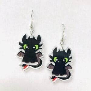 Black Dragon Earrings