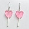 Pink Lollipop Earrings, Candy Earrings