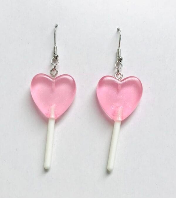 Pink Lollipop Earrings, Candy Earrings