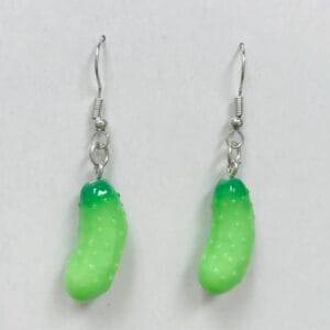 Cucumber Earrings, Vegetable Earrings