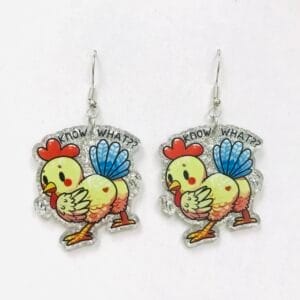 Know What Chicken Earrings