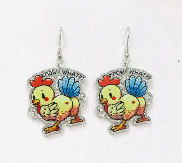 Know What Chicken Earrings