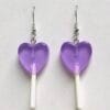 Lavender Lollipop Earrings, Candy Earrings
