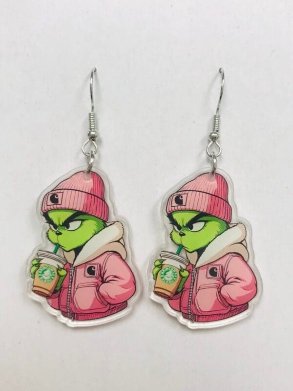 Grumpy Winter Coffee Earrings Grumpy Winter Coffee Earrings
